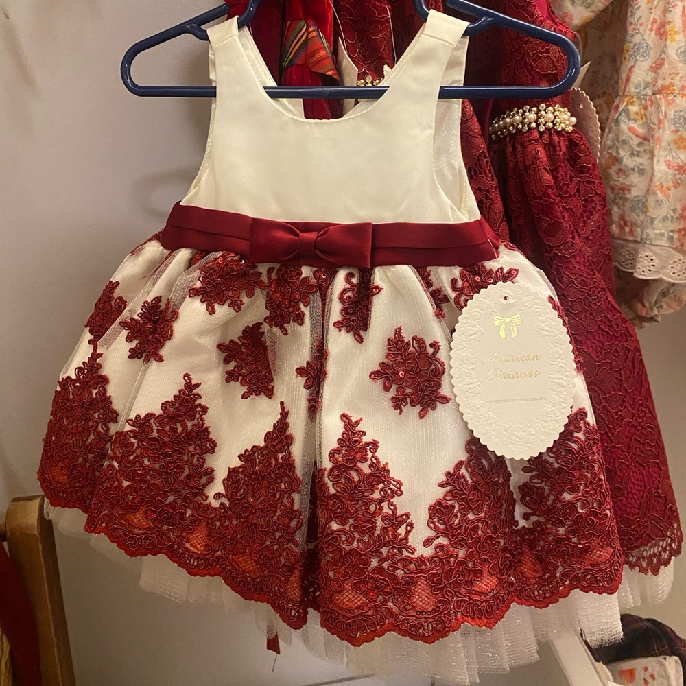 Red and White Pagent Dress